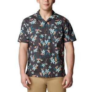 Columbia Men's Arrow Springs Short-Sleeve Cotton Button-Up Shirt Charcoal S